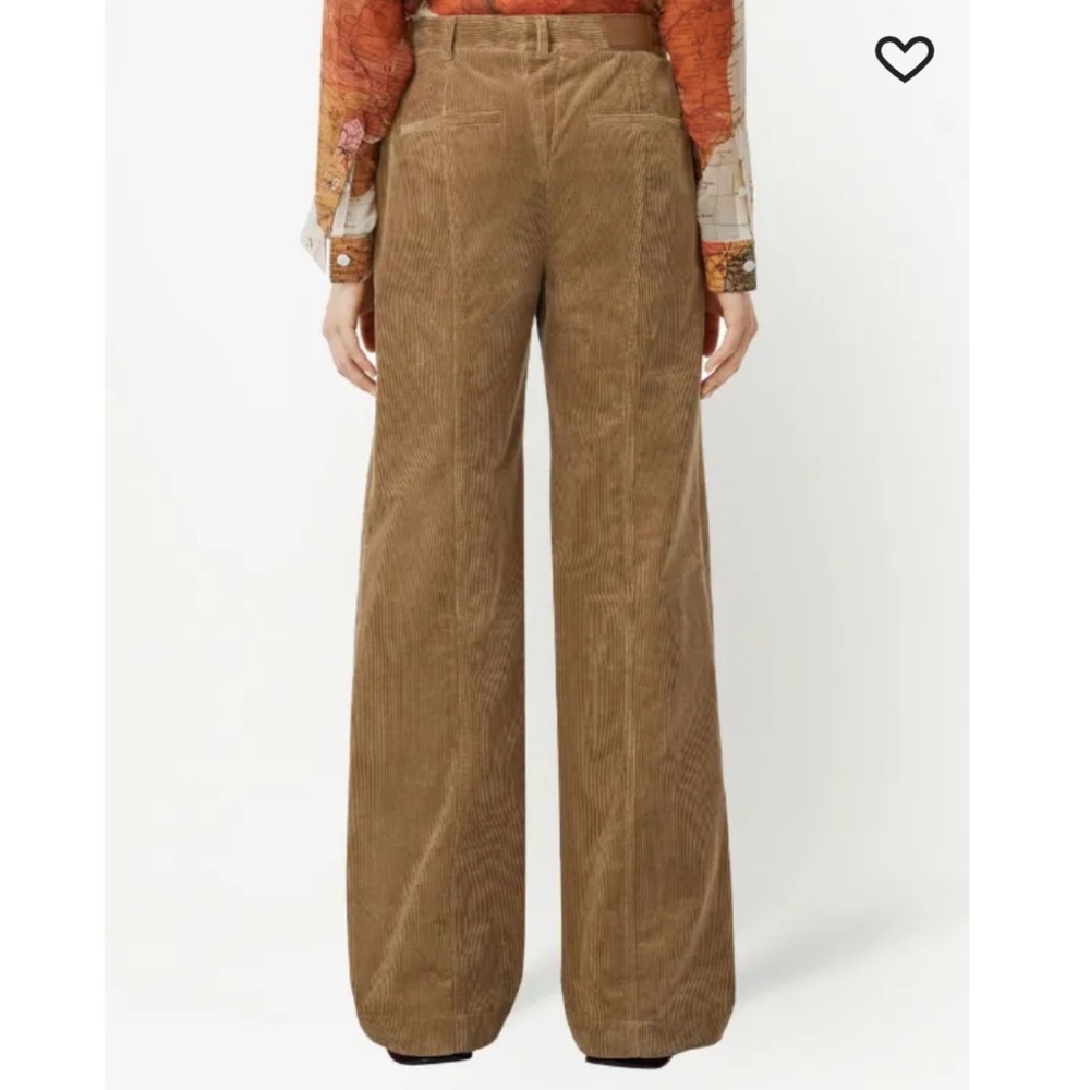 NWT Burberry 2022 Wide Leg Corduroy Trousers - Picture 3 of 12
